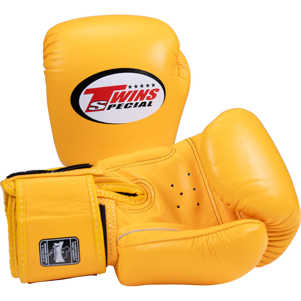 TWINS Boxing Gloves- Dual Light Colors w/ Elastic - BGEL1DUAL-BRIGHT-BLK -  by TWINS SPECIAL