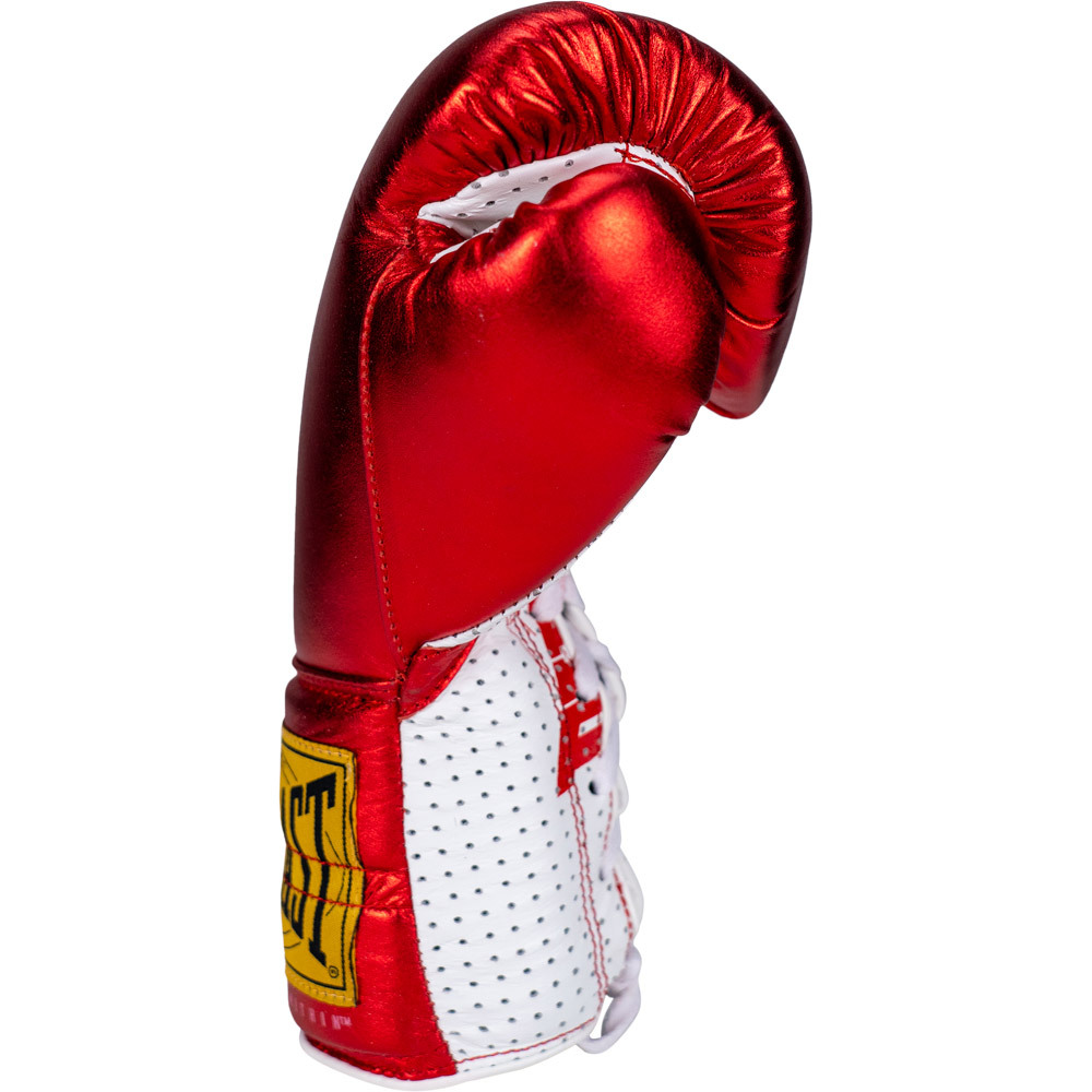 Everlast 1910 Fight Boxing Gloves Laces Metallic Rouge