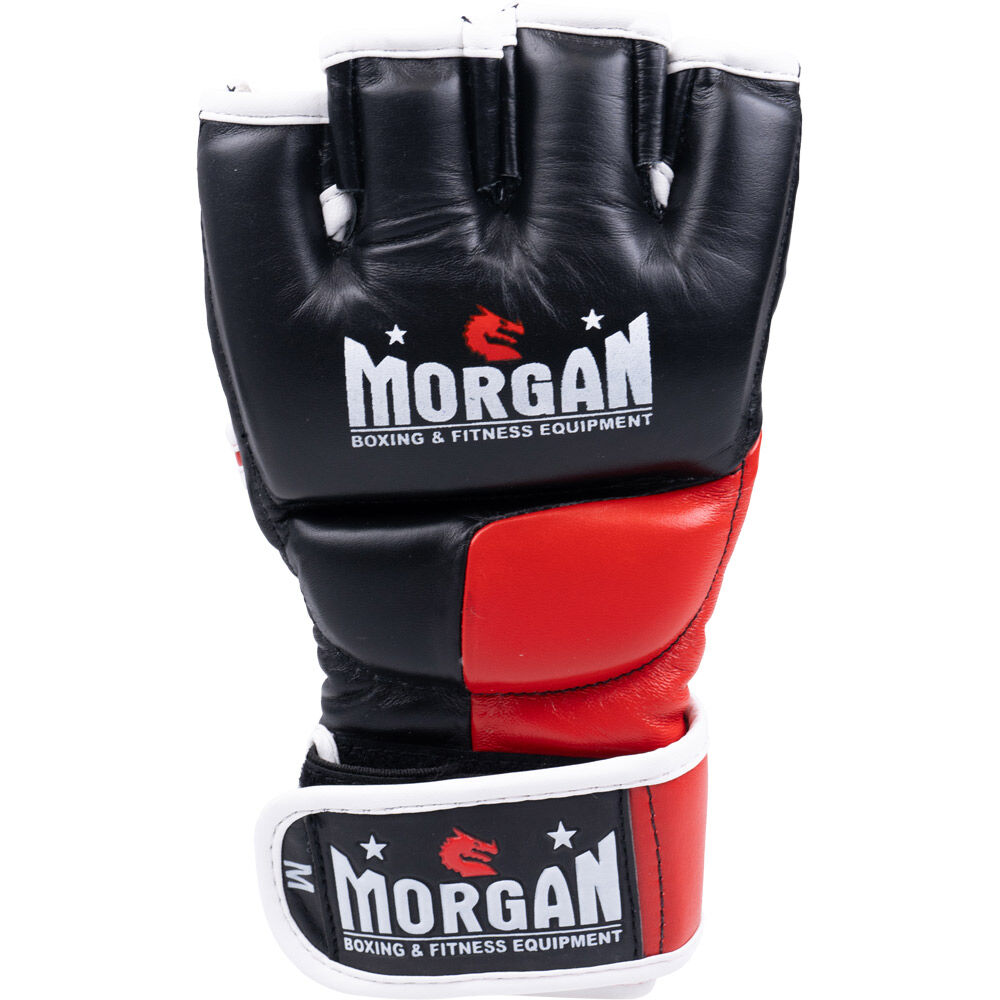 Morgan Sports V2 Platinum Leather MMA Gloves at FightHQ