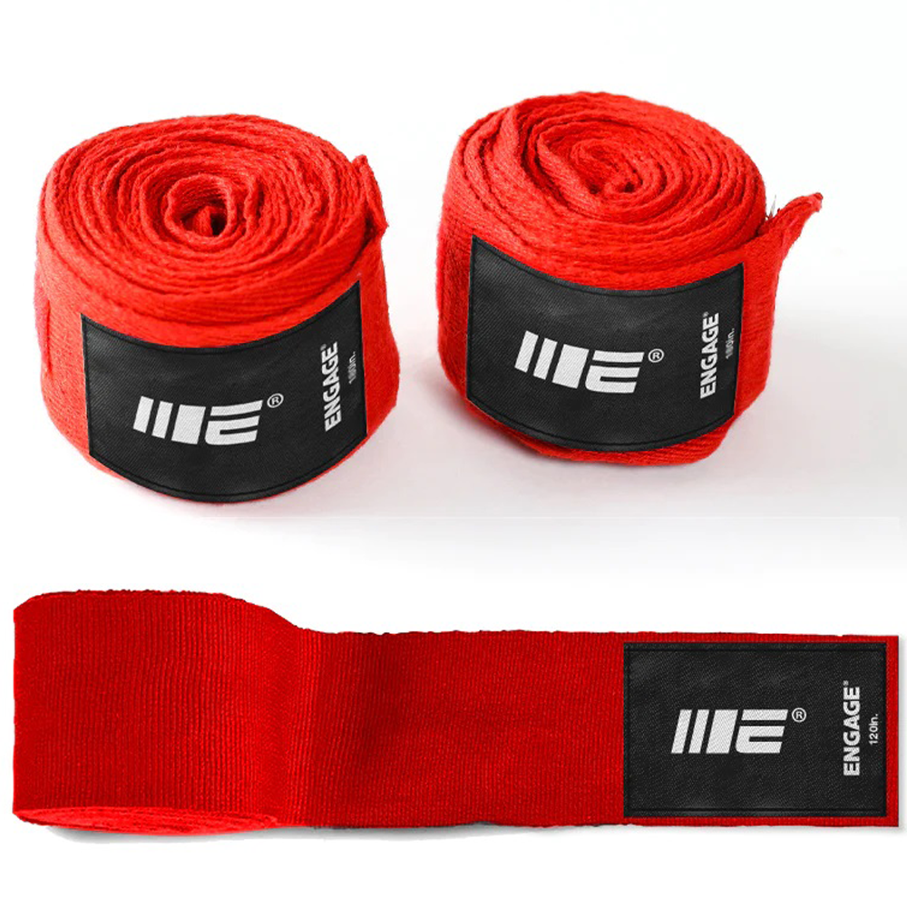 Engage Red 120 Inch Hand Wraps at FightHQ