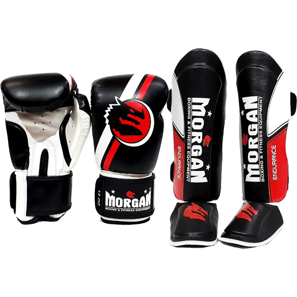 Morgan Sports Classic Endurance Pro Black White Sparring Kit at FightHQ