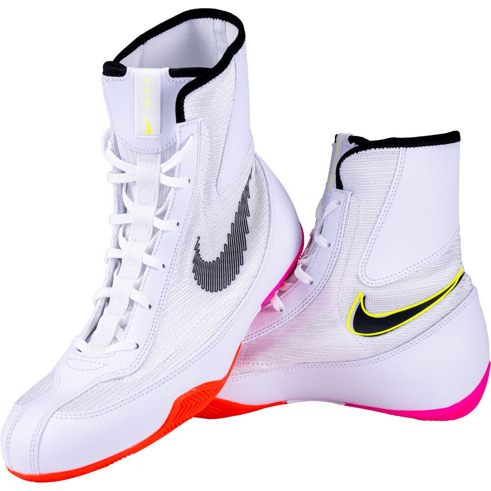 Nike Machomai 2 SE White Black BRT Crimson Pink BLST Boxing Shoes at FightHQ