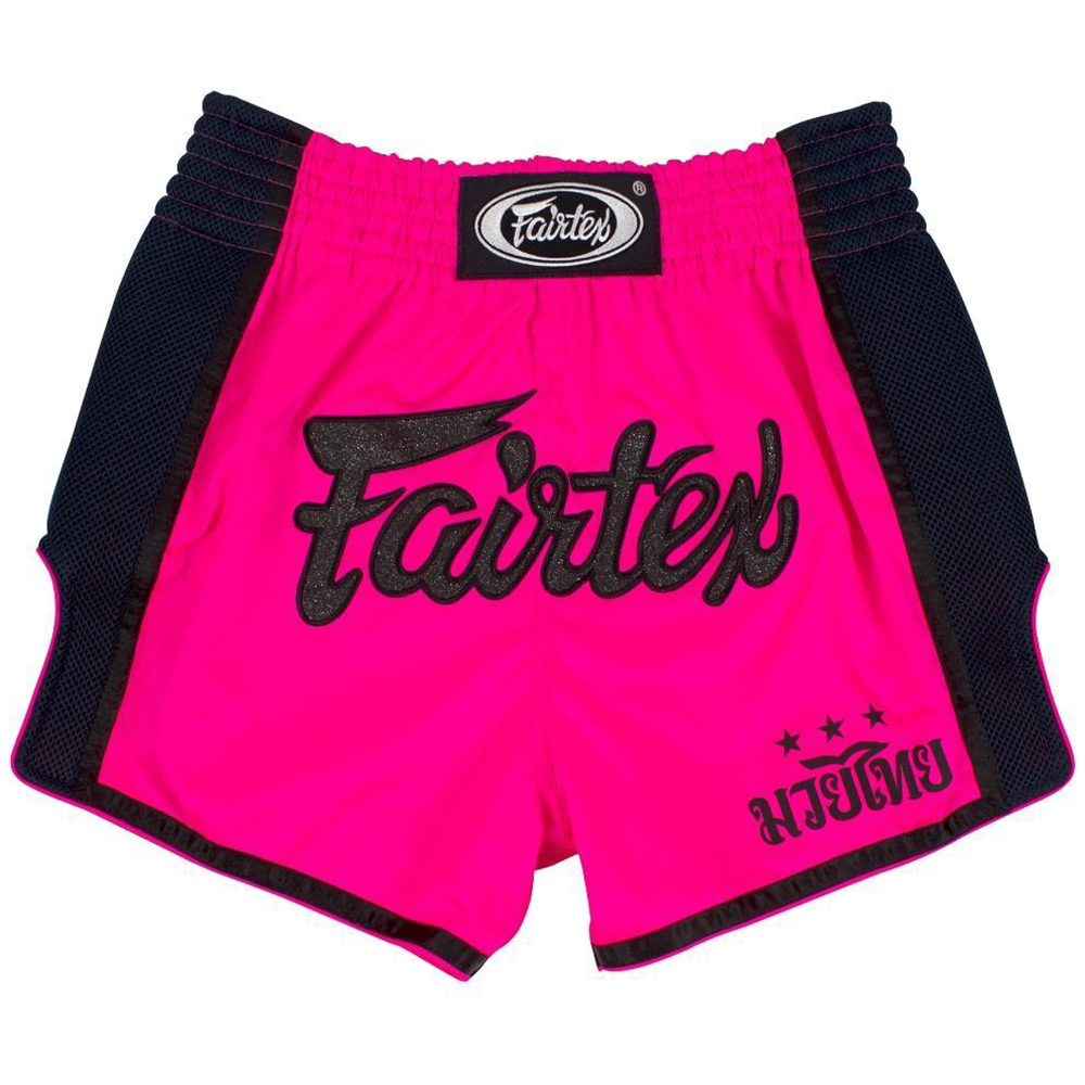 Fairtex Pink Slim Cut Muay Thai Shorts at FightHQ